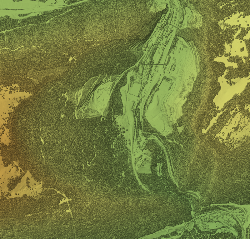 LIDAR-DOM von Rondchatel aus Tilemill LIDAR-DOM von Rondchatel aus Tilemill